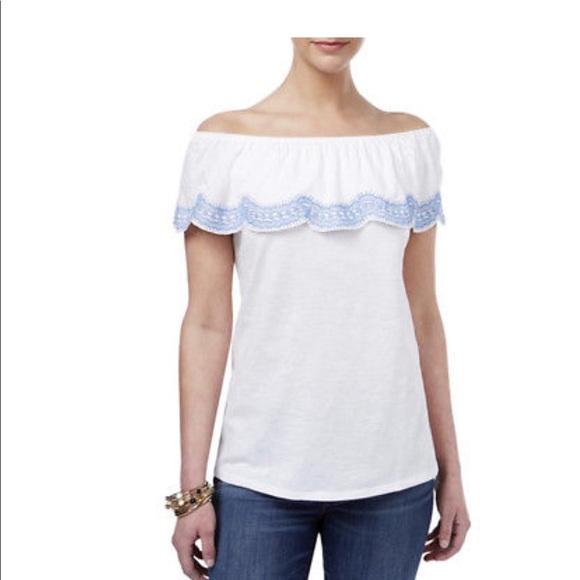 Style & Co. Tops - NEW Embroidered Off the Shoulder Top by Style & Co